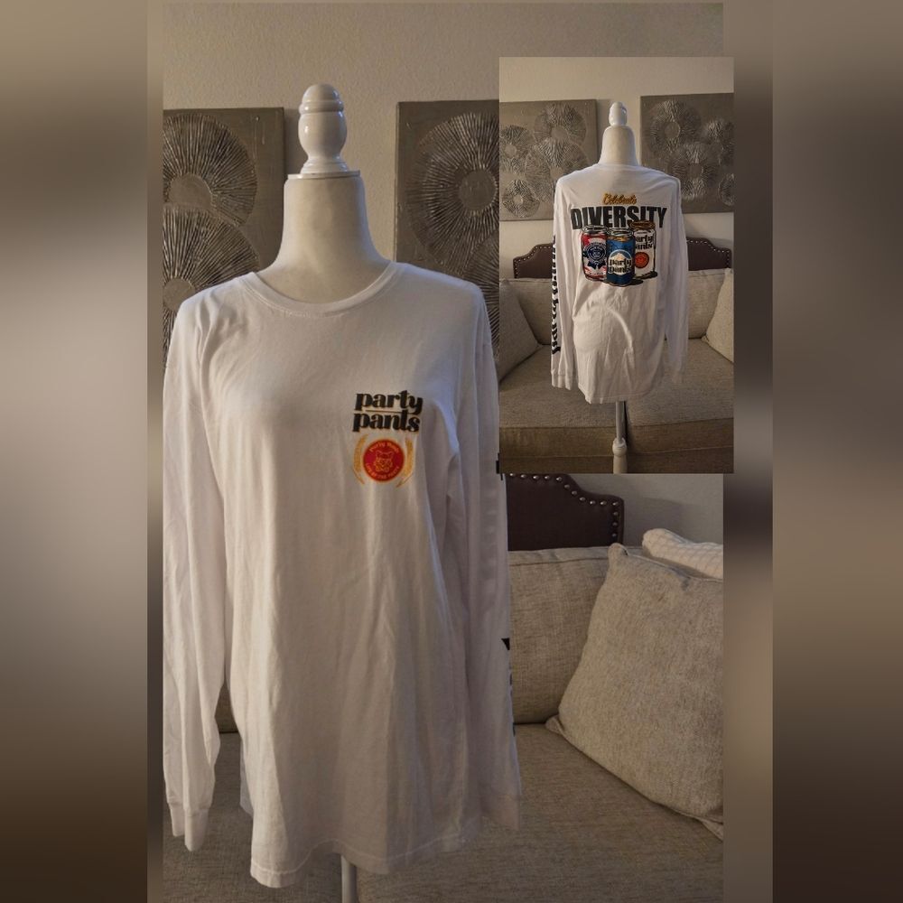 Party Pants "Celebrate Diversity" Long Sleeve Shirt Sz Lg